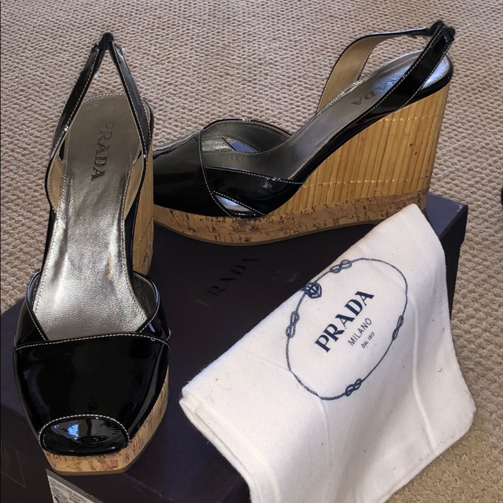 Prada Milano Calzature Donna Cork-Wedge
